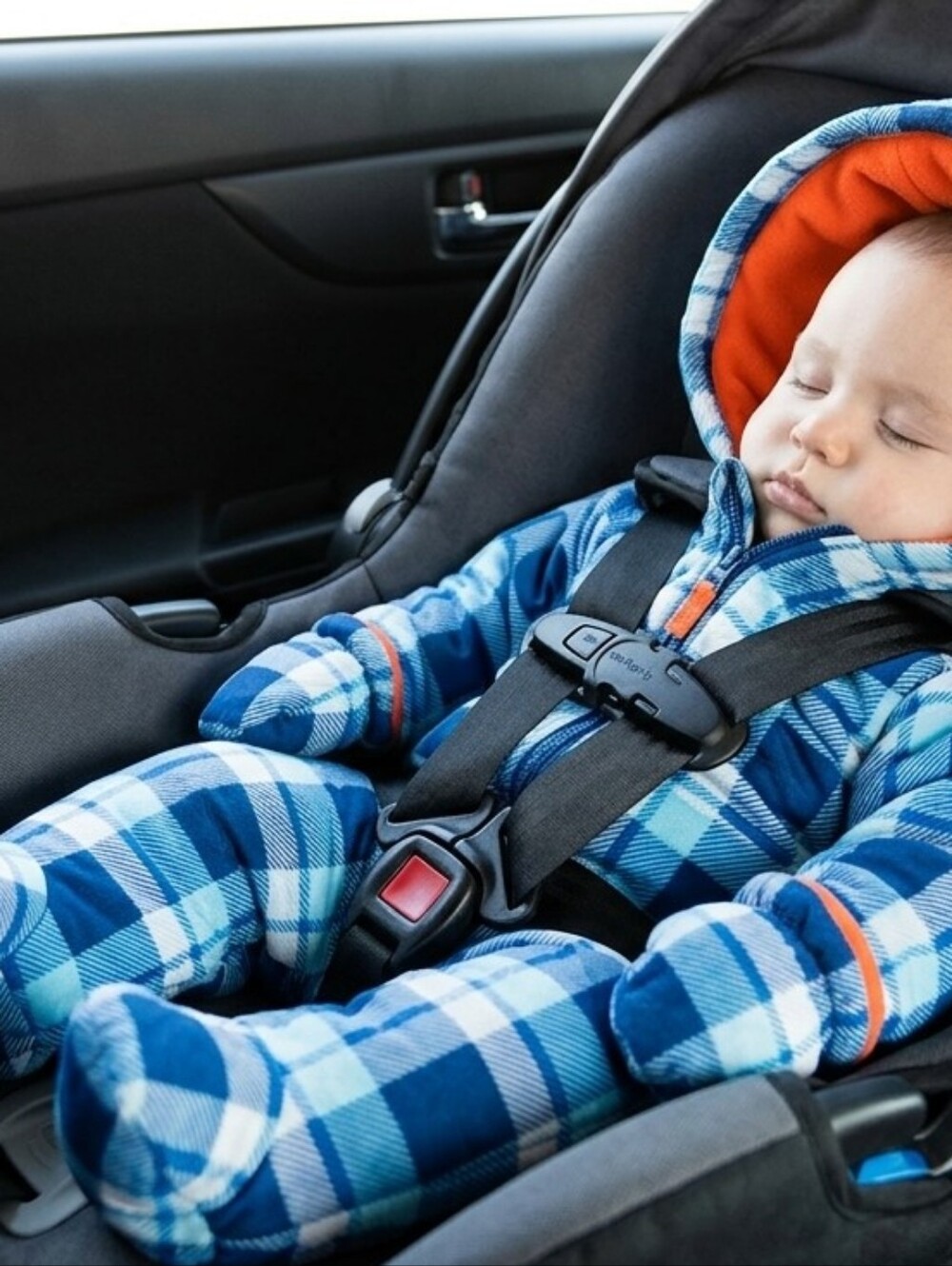 Carter's Blue Plaid Baby Snowsuit 3-6 Months